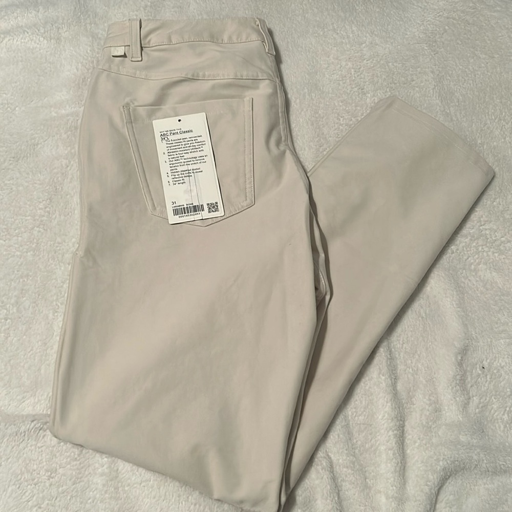 ABC pant classic in Bone 31x32 (hemmed)